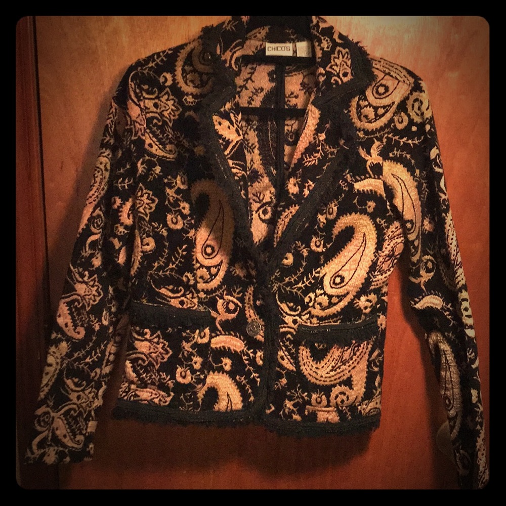 Vintage Canvas Paisley Coat